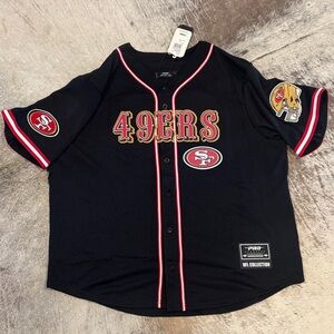49ers, Men’s XXL, Pro Standard, Black, Baseball Jersey